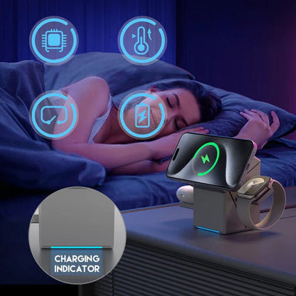 3 - in - 1 Foldable Magnetic Wireless Charging Station - Velora Picks