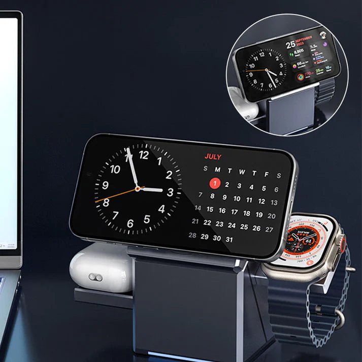 3 - in - 1 Foldable Magnetic Wireless Charging Station - Velora Picks
