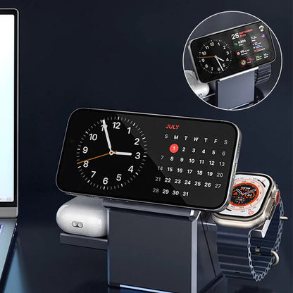 3 - in - 1 Foldable Magnetic Wireless Charging Station - Velora Picks