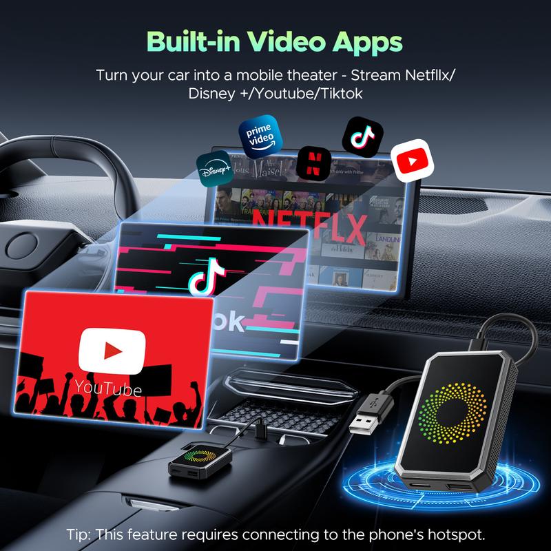 Cut the Cord — Stream Netflix, YouTube & TikTok on Your Car Screen
