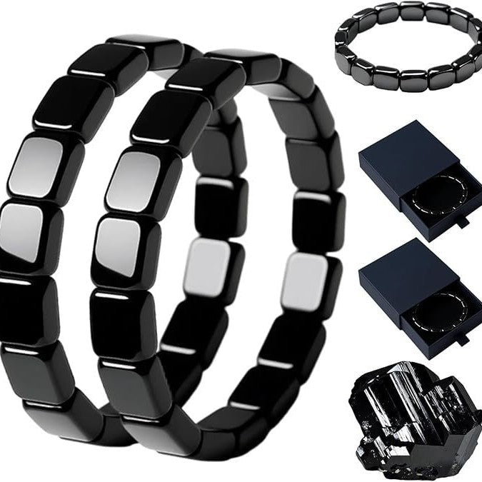 Hematite Stretch Square Bead Bracelet - Velora Picks