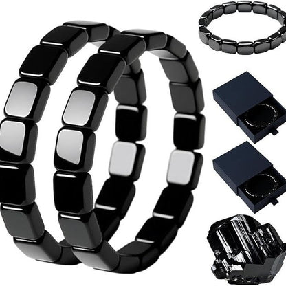 Hematite Stretch Square Bead Bracelet - Velora Picks