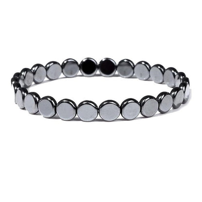 Hematite Stretch Square Bead Bracelet - Velora Picks