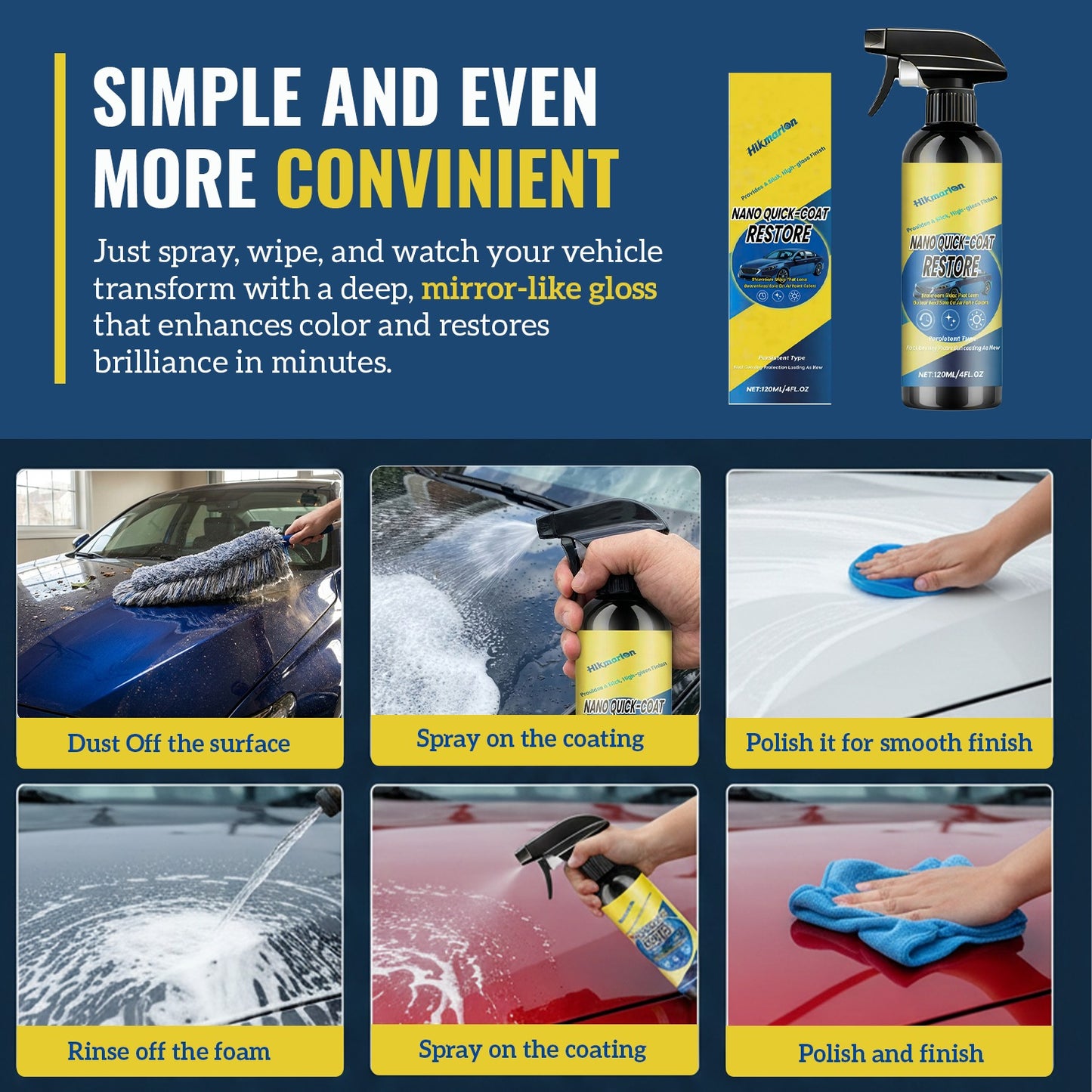 Car Nano Quick-Coat Restore-Coating Spray