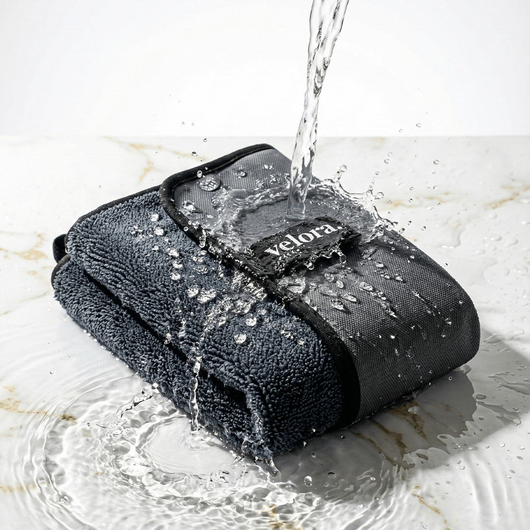 VeloWipe™ Microfiber Bath Drying Towel (40x40cm) - Velora Picks