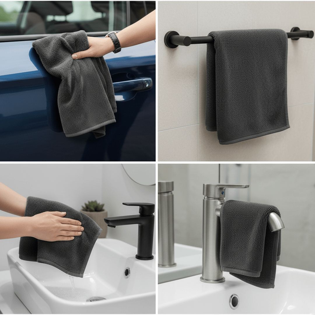 VeloWipe™ Microfiber Bath Drying Towel (40x40cm) - Velora Picks